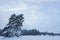 Winter landscape at countryside Finland