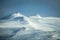 Winter landscape with dramatic snowy mountains