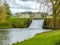 Winter landscape in England, Leeds Castle. Beautiful English castle, Maidstone, Kent.