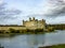 Winter landscape in England, Leeds Castle. Beautiful English castle, Maidstone, Kent.