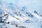 Winter landscape with glacier in Karakorum mountains, Pakistan