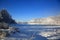 Winter landscape with Katun river at Altai mountains