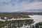 Winter landscape of Lake Mary, Arizona, with the majestic Humphreys Peak in the background