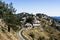 Winter landscape at Lick Observatory complex on top of Mt Hamilton, San Jose