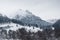 Winter landscape. Mountain village in the Bran,Romanian Carpathians