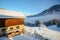 Winter landscape with old barn near Bad Gastein, Pongau Alps - Salzburg Austria