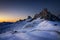 Winter landscape of Passo Giau, Dolomites, Italy
