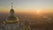 Winter landscape, Penza city. Church in Russia. Penza city in Russia, winter landscape from a height. Dawn in Penza