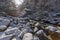 Winter Landscape of Popina Laka waterfall near town of Sandanski, Pirin Mountain, Bulgaria