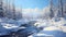 Winter Landscape In Quebec: Meticulous Realism With Ps1 Graphics