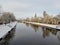 Winter landscape of the River Ouse, York