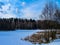 Winter landscape in Russia (Kaluga region).