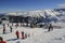 Winter landscape with Ski area of Resort of Bansko, Pirin Mountain, Bulgaria