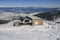 Winter landscape with Ski area of Resort of Bansko, Pirin Mountain, Bulgaria