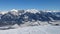 Winter landscape and ski slope of the ski area Pizol