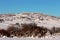 Winter landscape,sky with long shadows,Pine trees covered with snow.Beautiful winter panorama - Image