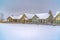 Winter landscape with snowy homes in Daybreak Utah