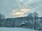 Winter landscape in a south Poland