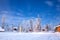 Winter landscape Sweden Lapland