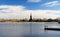 Winter landscape on the Tabacarie Lake in Constanta, Romania