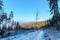 Winter landscape in the Tatras in the morning