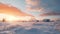 Winter Landscape: Unreal Engine Rendered Scenic Image Of Rural Life