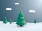 Winter landscape vector background. Low poly