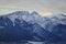 Winter landscape view of Giewont pick