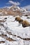 Winter landscapes of the mountains of the Cordillera de Lipez, in Sur Lipez Province, Potosi department, Bolivia