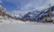 Winter landscapes of Swat valley with snowy mountains in Khyber Pakhtunkhwa Pakistan