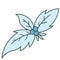 Winter leaf emoticon. doodle icon image