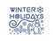 Winter line icons set for winter holidays