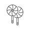 Winter lollipops icon. Simple line, outline vector of Christmas icons for ui and ux, website or mobile application