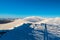 Winter Low Tatras and Western Tatras from Durkova hill summit in Slovakia