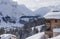 Winter luxury wooden chalet Austria ski resort