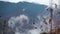 Winter Majesty: Moving Clouds and Snow on Shivalik Mountain Range in Lower Himalayas, Uttarakhand, India