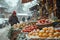 Winter market harvest Vendors showcasing fresh local produce and goods