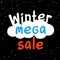 Winter mega sale discount symbol