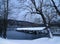 Winter in Missouri on the lake with boat slip