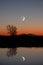 Winter Moon and Lone Tree