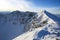 Winter morning in the Carpathian mountains