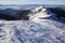 Winter morning in the Carpathian mountains