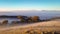 A winter morning landscape in Mulligans Flat Nature Reserve, Australian Capital Territory