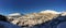 Winter in Mount Lebanon. View of Faraya  Suny day in winter, snowy natural  landscape