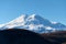 Winter mountain landscape with highest Caucasian peak Mount Elbrus