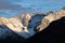 Winter mountain landscape with highest Caucasian peak Mount Elbrus