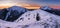 Winter mountain  landscape in Mala Fatra on hill Velky Rozsutec in Slovakia