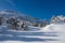 Winter mountain landscape, nature reserve of the Vercors high plateaux, France