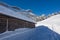 Winter mountain landscape, nature reserve of the Vercors high plateaux, France