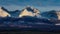 Winter mountain landscape during sunset. High Tatras, Slovakia, from Poprad